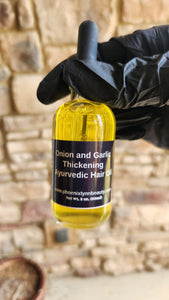 Onion and Garlic Thickening Ayurvedic Hair Oil 2 oz. (60ml)