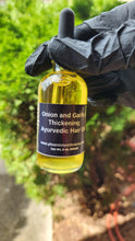 Load image into Gallery viewer, Onion and Garlic Thickening Ayurvedic Hair Oil 2 oz. (60ml)