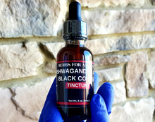 Load image into Gallery viewer, Ashwagandha Root - Black Cohosh Root Liquid Extract Tincture Organic 1 oz.