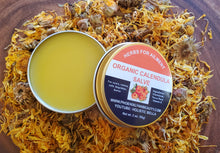 Load image into Gallery viewer, Calendula Salve/Balm, Diaper rashes, Eczema, Psoriasis, Acne, Burns, Wounds, Organic 2 oz.