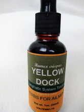 Load image into Gallery viewer, Yellow Dock Tincture 1 oz Anemia, Low Iron, Liver, Digestion