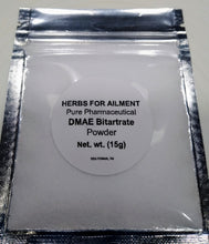 Load image into Gallery viewer, 100% DMAE Bitartrate,Powder (Dimethylaminoethanol Bitartrate) 10g 15g 25g