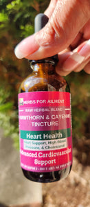 Heart Health & High Blood Pressure  Cayenne pepper & Hawthorn Tincture, Olive Leaf, Alcohol free  Organic