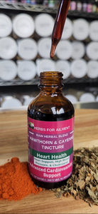 Heart Health & High Blood Pressure  Cayenne pepper & Hawthorn Tincture, Olive Leaf, Alcohol free  Organic