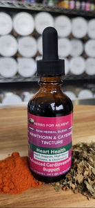 Heart Health & High Blood Pressure  Cayenne pepper & Hawthorn Tincture, Olive Leaf, Alcohol free  Organic