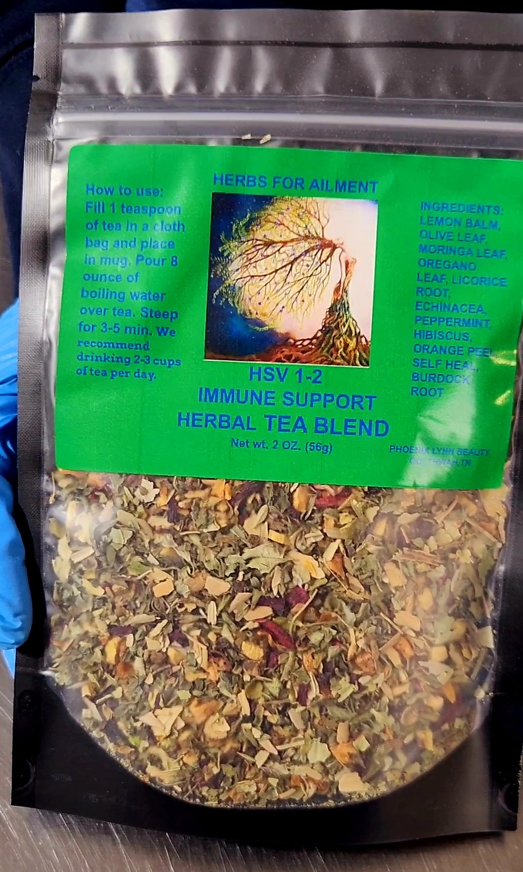 Genital/Oral Herpes Tea -Cold Sores- Shingles- Viruses- All Natural Organic 1oz. and 2 oz.