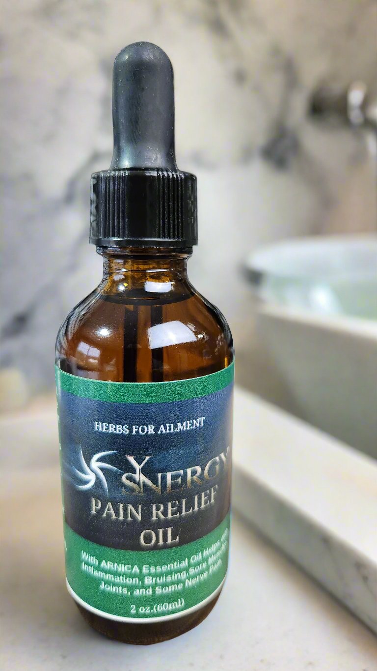 Pain Relief  Oil, Sciatica & Pain Massage Oil, Nerve Pain Relief, Sore Mucsles,Organic, 2 oz