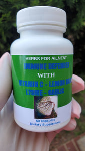 Immune Defender, all natural & Organic, Immune Booster, Cold, Flu, HSV 1 & 2, Shingles 60 CT