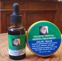Load image into Gallery viewer, Genital Herpes / Oral Herpes (HSV) Salve/Tincture COMBO VERY POTENT
