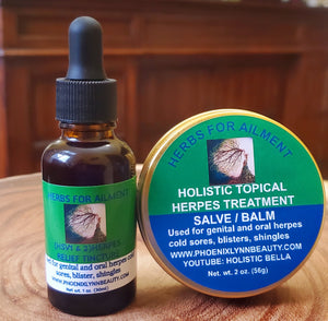 Genital Herpes / Oral Herpes (HSV) Salve/Tincture COMBO VERY POTENT