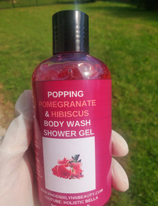 Hibiscus & Pomegranate Moisturizing Body Wash Gel 8 oz.