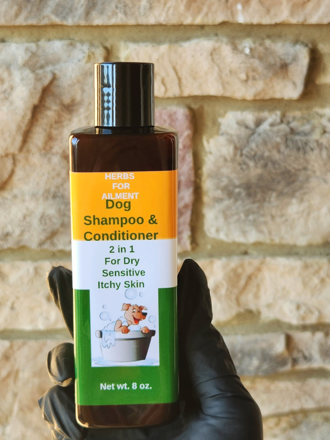 Dog Shampoo & Conditioner Organic, Skin Allergies, Fleas, Biting Bugs 8 oz