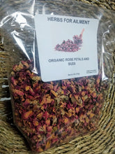 Load image into Gallery viewer, Red Rose Buds &amp; Petals Organic Dried 2 oz
