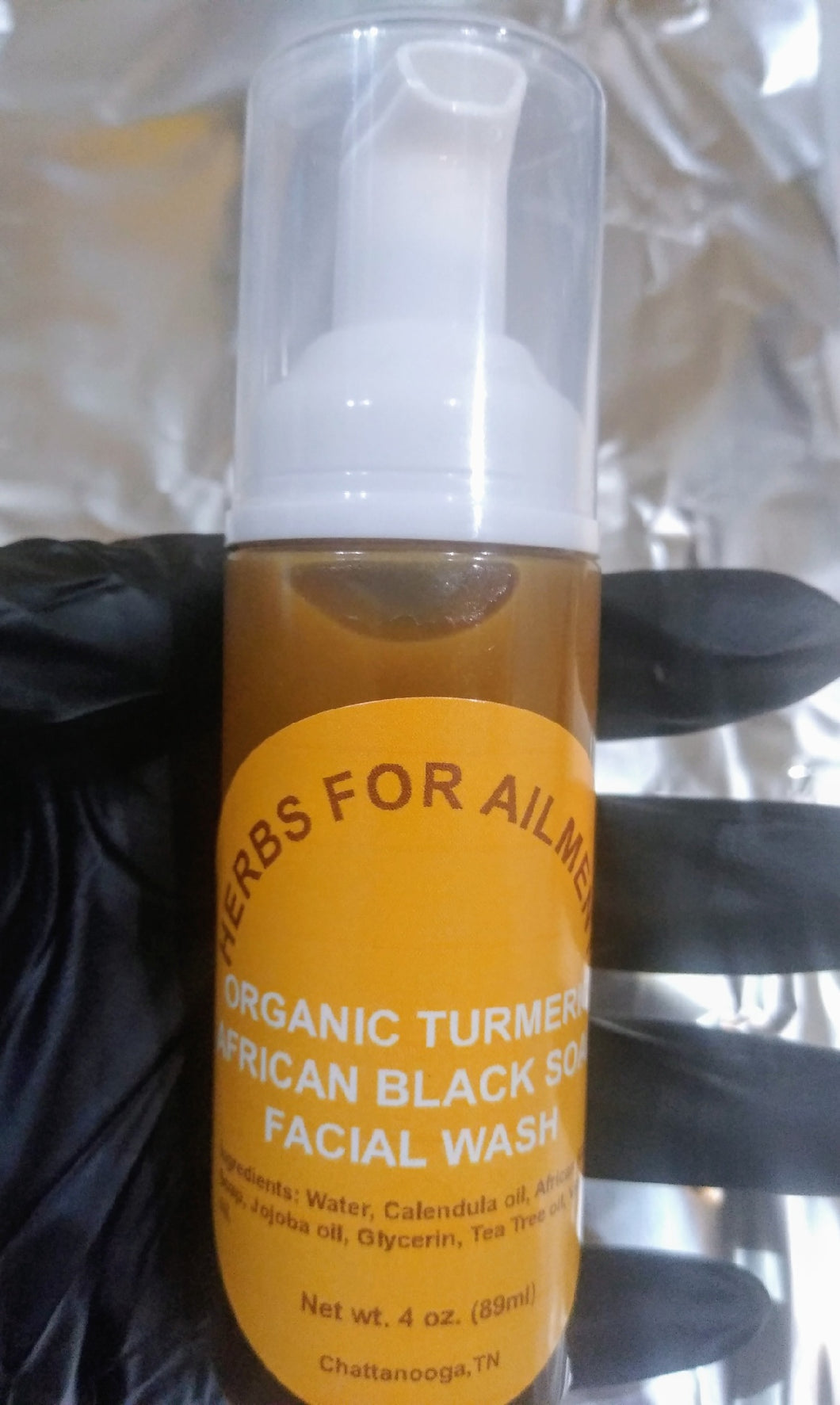 Turmeric and Black Soap Facial Cleanser Organic