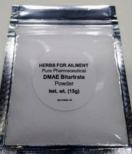 Load image into Gallery viewer, 100% DMAE Bitartrate,Powder (Dimethylaminoethanol Bitartrate) 10g 15g 25g
