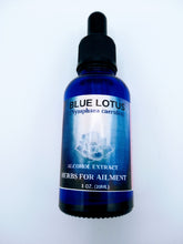 Load image into Gallery viewer, Blue Lotus ( Nymphaea caerulea) Alcohol Tincture Extract Aphrodisiac, Calming, Lucid Dreams
