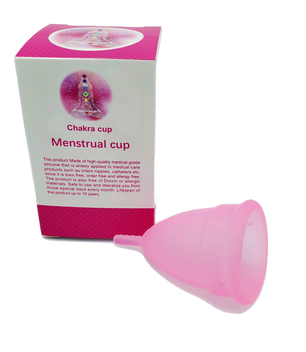 Menstrual Cup Reusable Period Cup-Pink- Size Large