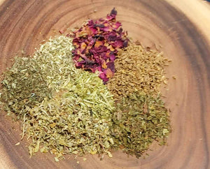 Stress/Anxiety/Panic Attack Tea Mixed Herbal Blend Damiana, Passion Flower, Skull Cap, Calming 1 oz.