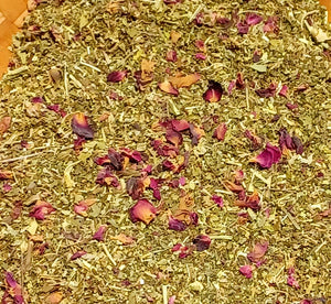 Stress/Anxiety/Panic Attack Tea Mixed Herbal Blend Damiana, Passion Flower, Skull Cap, Calming 1 oz.